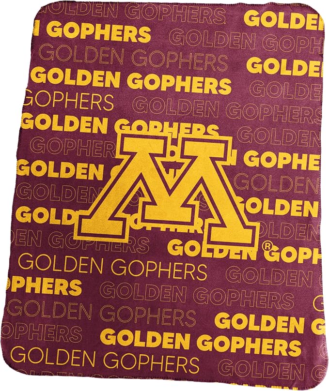 Logo Brands NCAA Classic Fleece Throw Blanket -50” x 60” Ultra-Soft Game Day Blanket with Bold Team Colors & Logo – Cozy College Team Bedding for Fans & Alumni