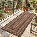 Garvee Runner Rug 2x6 Easy Jute Hallway Runner Rug Washable Non Slip Indoor Outdoor Rugs for Patio Entryway Ultra-Thin Non-Shedding Floor Mat for Laundry Bathroom Bedroom Backyard Porch Orange/Brown