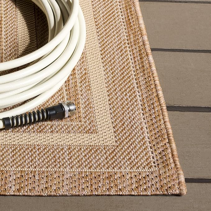 SAFAVIEH Courtyard Area Rug 9x12, Large Beige & Dark Beige CY8475-39312