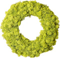 SuperMoss (25189) Lush Reindeer Moss Wreath – Handcrafted Preserved Moss Wreath for Home Décor, Indoor & Sheltered Outdoor Use, Made in USA, 12”, Chartreuse