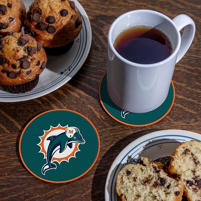 Rico Industries NFL Football Classic Favorites: PVC Coaster Set (4-Pack)