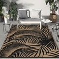 GENIMO Outdoor Rug, Waterproof Plastic Rugs for Patio, 6'x9' Ebony Brown | Outside Larger Leaf Carpet Mat for Porch Decor, Deck, Balcony, Camping, RV, Backyard, Picnic, Beach, Reversible, Foldable