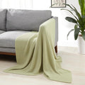 Amazon Basics Chunky Cable Knit Throw Blanket for Couch, Sofa, Bed, Lightweight Soft Cozy, 50" x 60", Sage Green