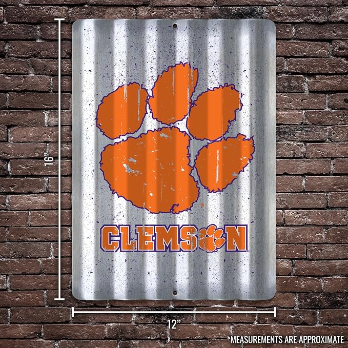 Rico Industries NCAA 12" X 16" Tin Metal Roof Sign