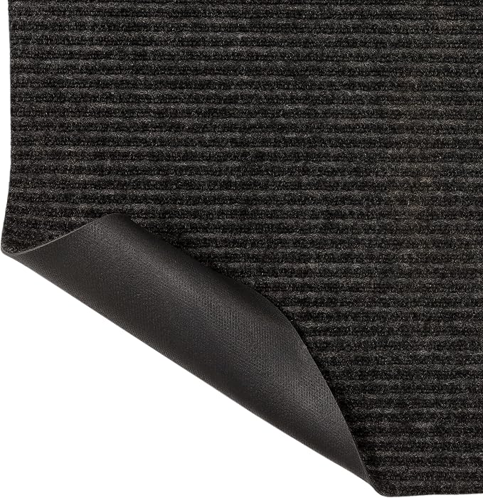 Mohawk Home Utility Floor Mat Solid Charcoal Grey (1'6" x 2'6") Perfect for Garage, Entryway, Porch, and Laundry Room