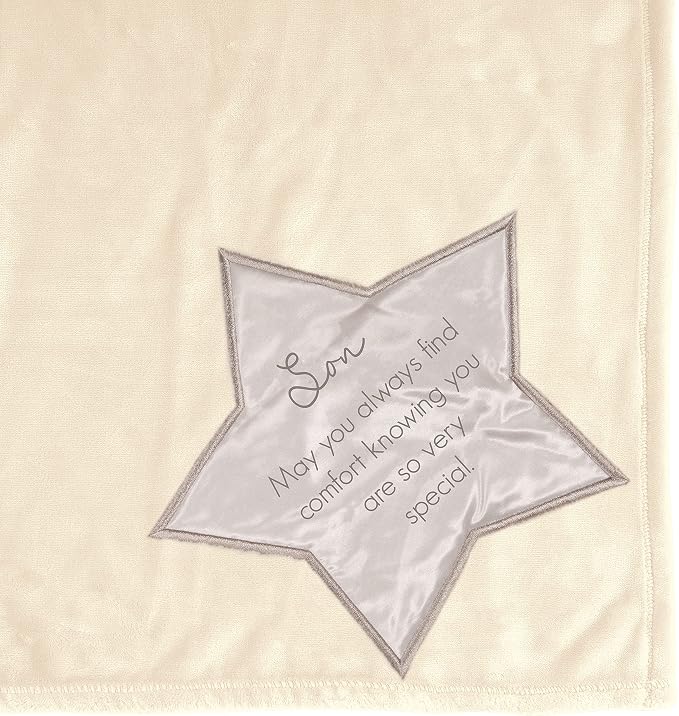 Pavilion - Son - 50 x 60 Inch Soft Royal Plush Tan Throw Blanket