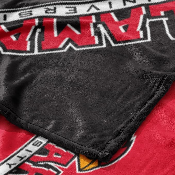 Northwest NCAA Silk Touch Throw Blanket, Ultra Soft Plush Polyester, Lightweight Warm Decorative Fan Gift, 46 x 60 in