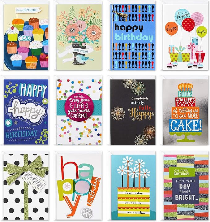 Hallmark All Occasion and Birthday Greeting Cards Assortment (60 Cards and Envelopes) | Hallmark