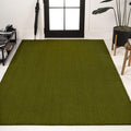 JONATHAN Y Peater Classic Casual Commercial Natural Coir Green 3 ft. x 5 ft. Doormat for Entrance, Front Door, Entryway CHG100F-3