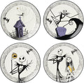 Lenox Nightmare Before Christmas Halloween Accent Plates, Appetizer Set | porcelain, dishwasher safe, microwave safe | also great as a halloween dessert plate for salad or bread