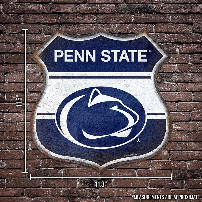 Rico Industries NCAA Rustic 11.5" Metal Route Sign Home Décor/Dorm Room