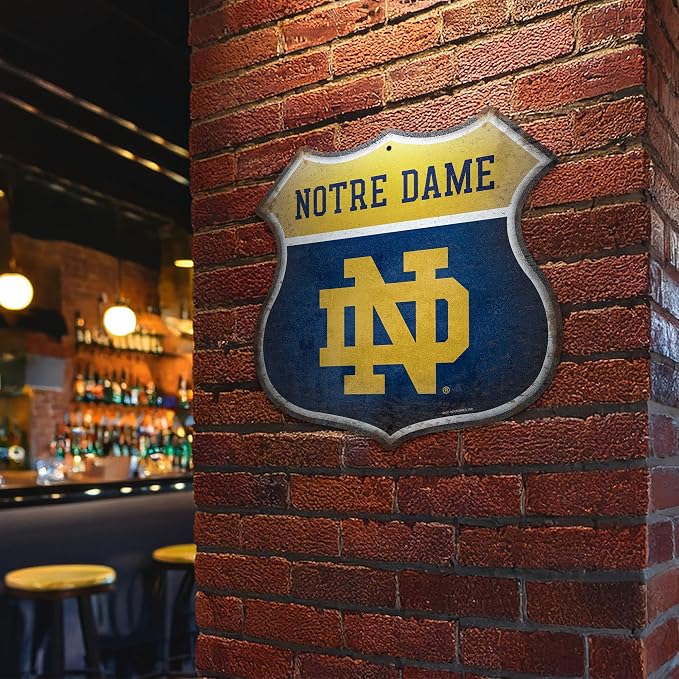Rico Industries NCAA Rustic 11.5" Metal Route Sign Home Décor/Dorm Room