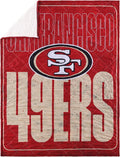 FOCO NFL Unisex-Adult NFL Team Logo 80" x 60" Big Game Sherpa Lined Throw Blanket