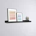 MCS Picture Ledge Shelf, Room Decor Floating Shelf, Black Woodgrain, 35 Inch