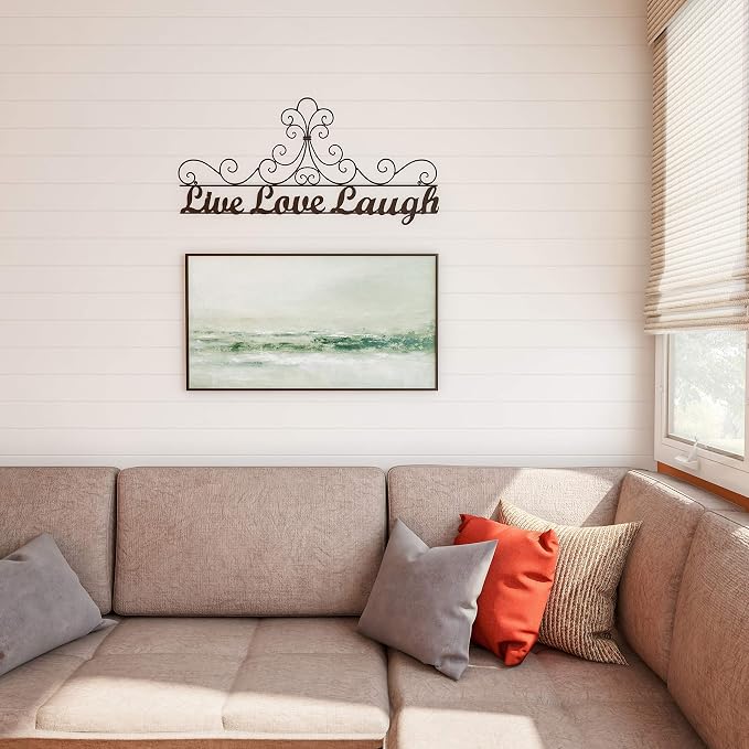 Metal Cutout-Live Laugh Love Decorative Wall Sign-3D Word Art Home Accent Décor-Modern Rustic or Vintage Farmhouse Style by Lavish Home