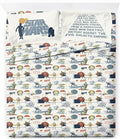 Jay Franco Kids Sheet Set with Fitted, Flat Sheets & Pillow Cover - Ultra-Soft Bedding with Pillowcase for Room Decor, Beige - Star Wars, 4 Piece Queen