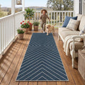 Garvee Easy Jute Outdoor Runner Rug, 2x6 Washable Kitchen Rugs Non Slip Carpet Runners for Hallway 6ft, Striped Farmhouse Non Shedding Lightweight Floor Carpet for Bedroom Entryway Front Porch 2'x6'