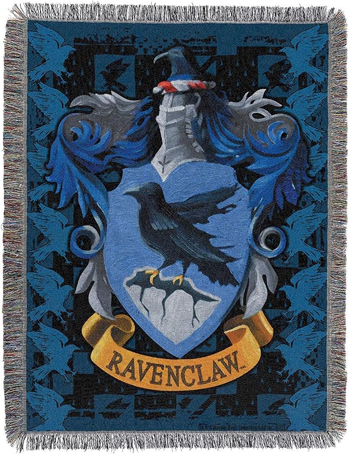Northwest Harry Potter Woven Tapestry Throw Blanket, Designer Home Décor, Modern, Unique Gift, 48" x 60", Ravenclaw Crest