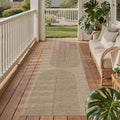 Non-Slip Jute Rug for Entryway: 2x6 Outdoor Mat - Geometric Arch Pattern | Safe Walking for Family All Day and Help with Cutting Slip Falls by 70%