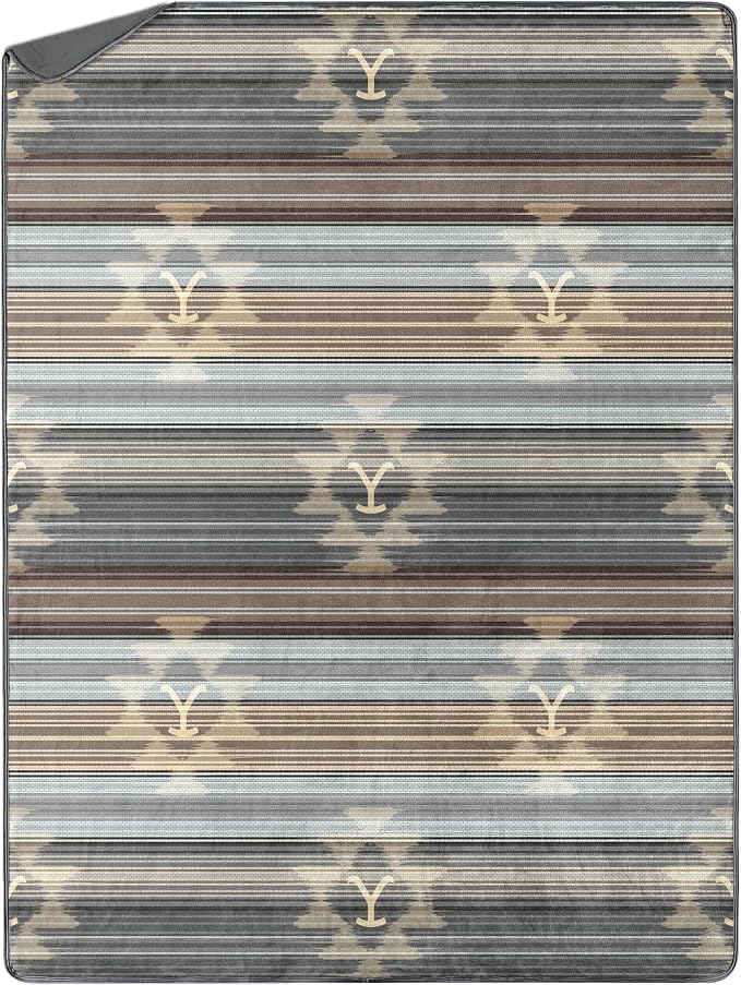 NORTHWEST Yellowstone Silk Touch Sherpa Throw Blanket, 60" x 80", Western Ombre