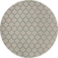 Unique Loom Outdoor Trellis Collection Area Rug - Trellis (Round 13' 0" x 13' 0", Gray/ Ivory)