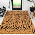 JONATHAN Y Animal-Spot Coir Indoor Outdoor Doormat 4X6 Natural/Black, Daphne Modern Classic for Living Room, Bedroom, Kitchen, Office, Easy-Cleaning, High Traffic, Pet-Friendly, Non-Shedding NRF106A-4