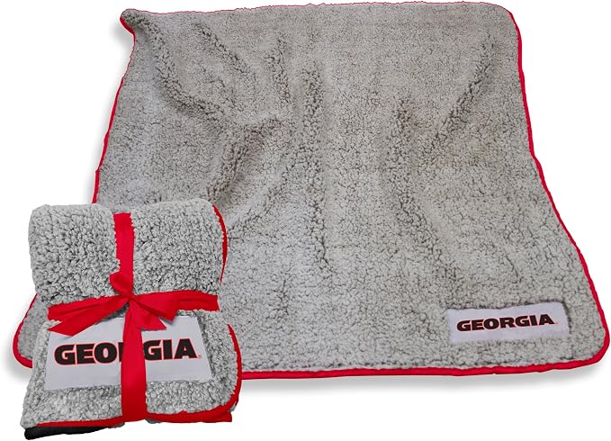 Logo Brands NCAA Frosty Fleece Blanket (50" x 60") – Soft & Warm Sherpa Material with Team Logo, Team Color Trim, Great Gift for Alumni & Students