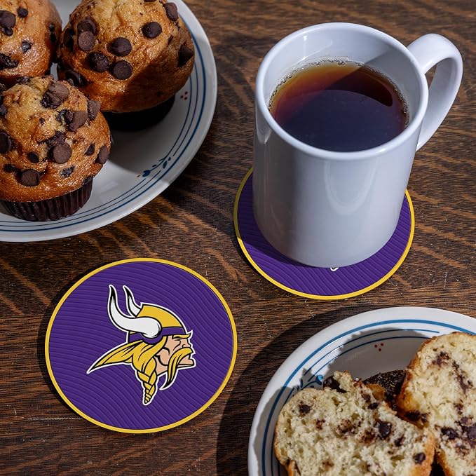 Rico Industries NFL Football Classic Favorites: PVC Coaster Set (4-Pack)