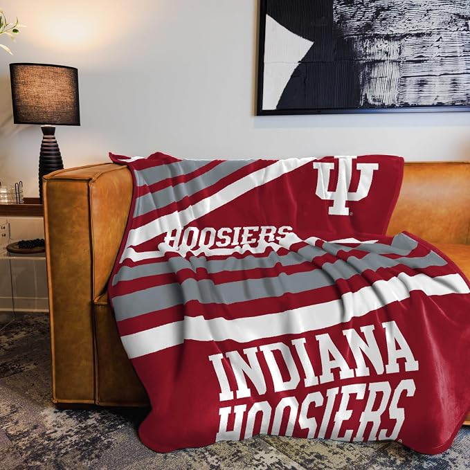 Logo Brands NCAA Raschel Throw Blanket – 50 x 60 Soft Fleece Blanket, Officially Licensed Collegiate Design, Cozy Throw for Tailgating, Game Day, & Home Décor