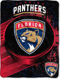 Northwest Officially Licensed NHL Florida Panthers Ice Dash Micro Raschel Throw Blanket, 46" x 60", Multi Color