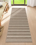 Lahome Striped Easy Jute Kitchen Runner Rug, 2x6 Washable Rugs for Entryway | Indoor Outdoor Non Slip Hallway Runners, Modern Farmhouse Neutral Carpet for Entry Laundry Room Front Porch, Khaki