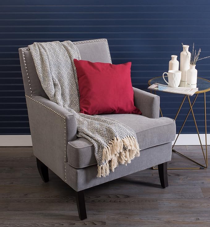 DII Diamond Throw Collection Cotton Woven, 50x60, Nautical Blue