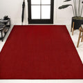 JONATHAN Y Peater Classic Casual Commercial Natural Coir Red 5 ft. x 8 ft. Doormat for Entrance, Front Door, Entryway CHG100E-5