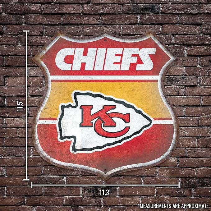 Rico Industries NFL Football San Francisco 49ers Rustic 11.5" Metal Route Sign
