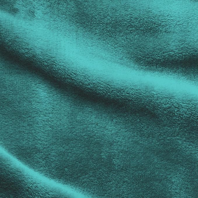 Elegant Comfort ™ Luxury Velvety Softness Fuzzy Plush Micro-Velour Ultra-Soft Blanket, Twin XL, Teal
