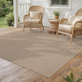 Easy Jute Rug for Pet Homes: 4x6 Outdoor Rug - Swirl Curved Pattern | Washable Design Cuts Your Cleaning Time by 75% and Maintain Shape and Texture after 50 Machine Wash Cycles