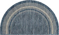 Unique Loom Outdoor Border Collection Area Rug - Soft Border (2' 2" x 3' 7" Hearth, Blue/ Ivory)