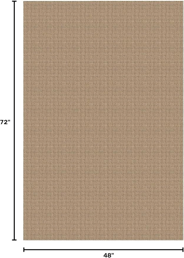 IOHOUZE Washable Area Rug 4x6 Non Slip Rubber Backed Woven Indoor Outdoor Rugs for Entryway Bedroom Rug Kitchen Floor Throw Carpet for Entrance Living Room, Orange/Tan/Brown