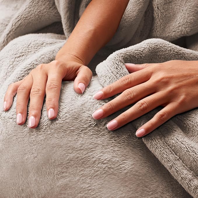 NORTHWEST Ashford Home Cozy Warmwell Blanket Moonlight Taupe Twin Size 60 x 80 inches