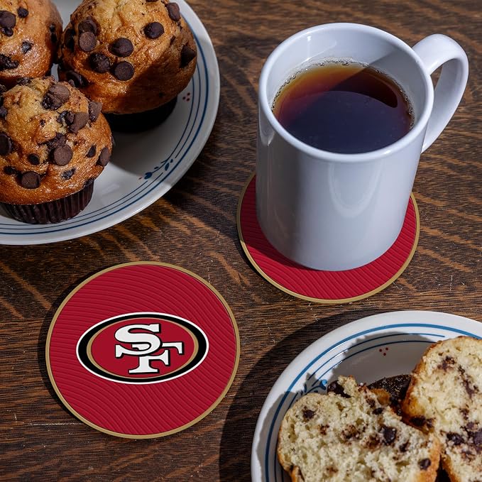 Rico Industries NFL Football Classic Favorites: PVC Coaster Set (4-Pack)