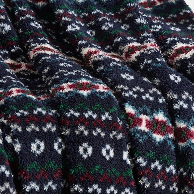 Tommy Hilfiger - Reversible Sherpa Throw Blanket, Cozy Soft Blanket