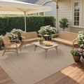 Easy Jute Rug for Pet Homes: 6x9 Outdoor Rug - Swirl Curved Pattern | Washable Design Cuts Your Cleaning Time by 75% and Maintain Shape and Texture after 50 Washes