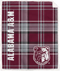 NCAA Alabama A&M Bulldogs Playmaker Plaid Ultra Cozy Sherpa Throw