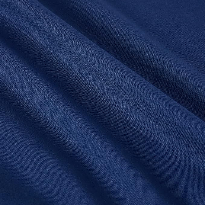 Amazon Basics 2-Piece Soft Microfiber Kid's Comforter and Pillow Sham Set, Twin, Navy, Solid