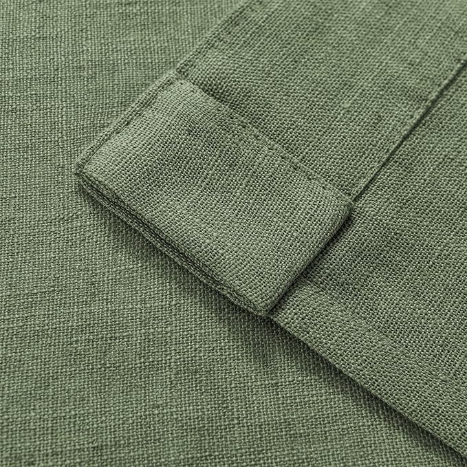 Joydeco Linen Curtains 90 Inch Length 2 Panel Sets, Light Filtering Curtains - Image 8