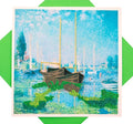 GREENHANDSHAKE The Boats at Argenteuil, 1875 by Claude Monet Quilling Art Greeting Card,Design Greeting Card for Birthday, Valentine's Day, Get Well, All Occasion. Framable Artwork for Art Lovers