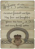 Abbey Gift (Abbey & CA Gift) Welcome Plaque – Irish Welcome Claddagh Plank Wall Plaque, 14”