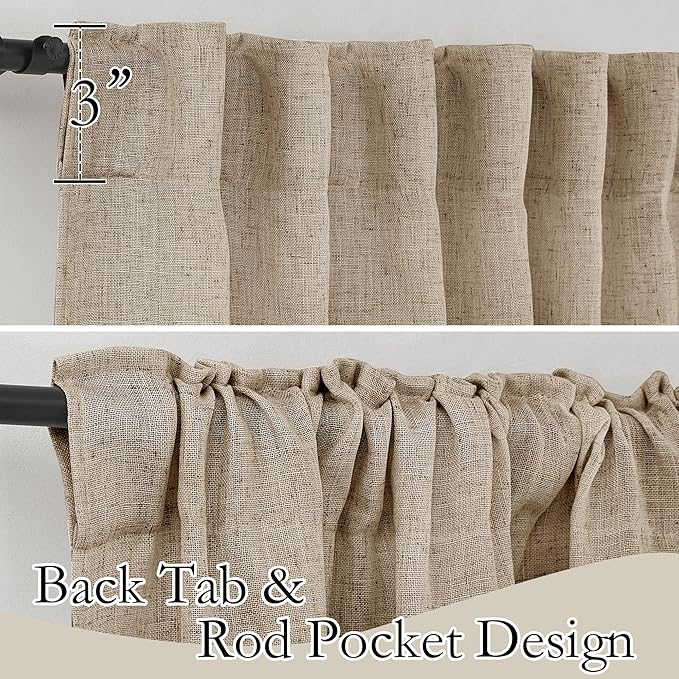 RYB HOME Extra Long Linen Curtains - Image 3