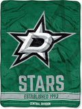 Northwest NHL Dallas Stars Unisex-Adult Micro Raschel Throw Blanket, 46" x 60", Break Away