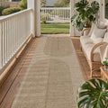 Non-Slip Jute Rug for Entryway: 2.5x6 Outdoor Mat - Geometric Arch Pattern | Safe Walking for Family All Day and Help with Cutting Slip Falls by 70%